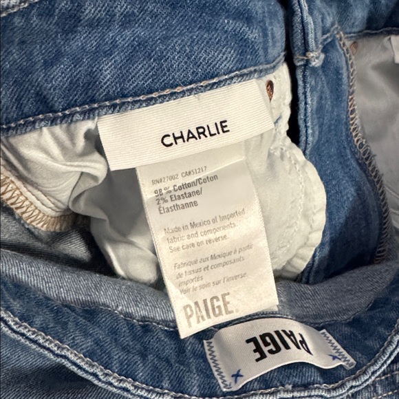 PAIGE Charlie Gabriella Distressed Flare Jeans Sz 26 Medium Wash Y2K Western - Picture 7 of 9